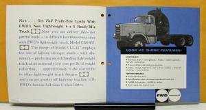 1960 1961 1962 FWD Truck Model CL6 457 Ready Mix Sales Brochure