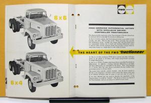 1960 1961 1962 1963 1964 1965 FWD Truck 6 Wheeler Tractioneer Sales Brochures