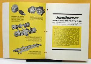 1960 1961 1962 1963 1964 1965 FWD Truck 6 Wheeler Tractioneer Sales Brochures