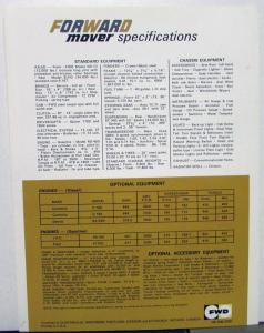 1970 FWD Truck Model B5 2116 Sales Brochure & Specifications