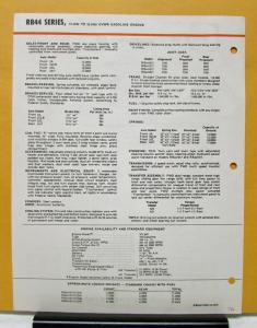 1976 FWD Truck RB44 Model RB441017 441617 441217 441817 Specification Sheet