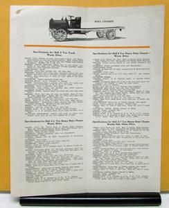 1918 Hall Truck Model 2 Ton 3 1/2 Ton 5 Ton 5-7 Ton Folder & Specifications