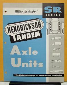 1966 Hendrickson Truck Axle Units SR Series Sales Folder & Diagram