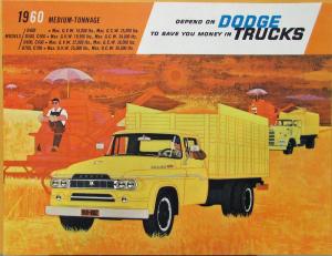 1960 Dodge Med Ton Truck D 400 to 700 C 500 to 700 Sales Brochure Original