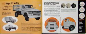 1960 Dodge Med Ton Truck D 400 to 700 C 500 to 700 Sales Brochure Original