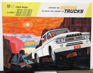 1960 Dodge Power Wagon 4x4 Pickup Truck W100 200 300 500 WM300 Sales Brochure