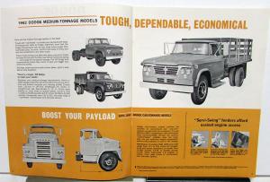 1962 Dodge Med Ton Truck Model D400 to 700 C500 to 700 Sale Brochure Cab Fwd