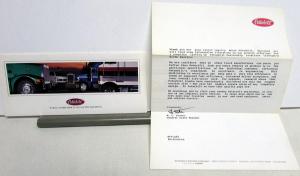 1987-1988 Peterbilt Truck Full Line Sales Brochure Folder W/Company Letter