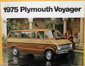 1975 Plymouth Voyager Van Sport Custom Extended Body Sales Brochure Original