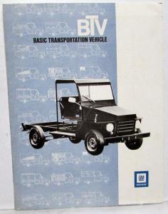 1974 General Motors BTV Press Kit Media Release Basic Transportation Overseas