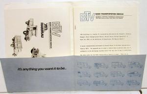 1974 General Motors BTV Press Kit Media Release Basic Transportation Overseas