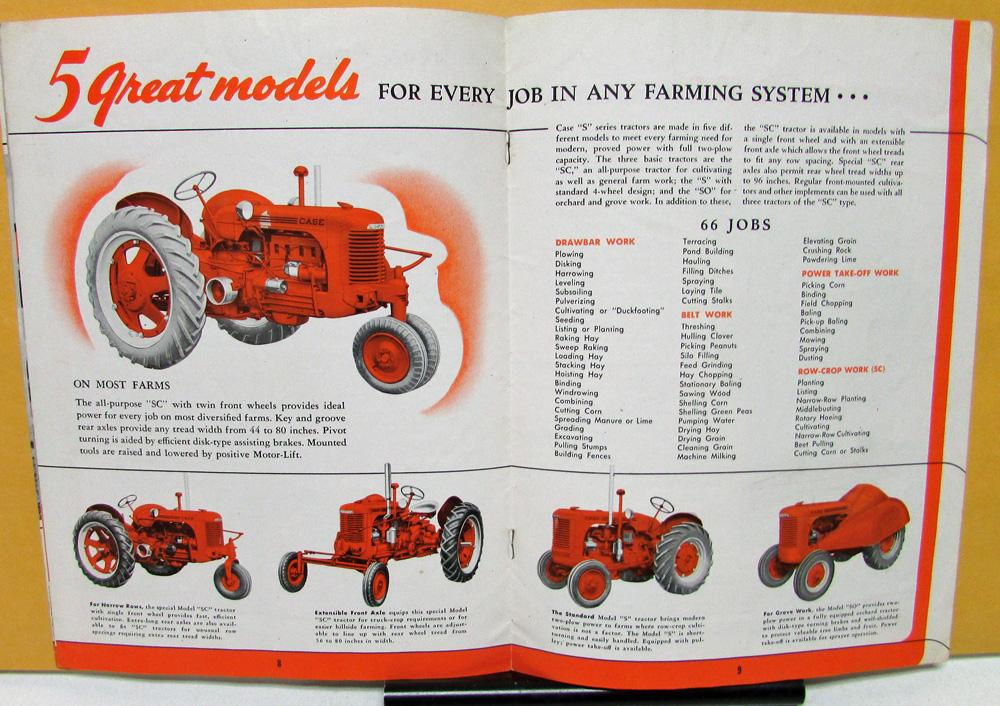 Vintage Case Tractor Brochures