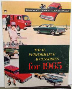 1965 Ford Accessories Sales Brochure Thunderbird Mustang Fairlane Falcon Trucks