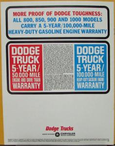 1966 Dodge Truck High Tonnage Gasoline Models D C CT Original Sales Brochure