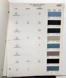 1965 Ford Lincoln Mercury DuPont Paint Chips Thunderbird 7 Page Leaflet Set