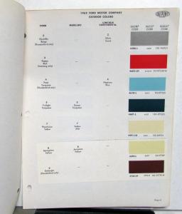 1965 Ford Lincoln Mercury DuPont Paint Chips Thunderbird 7 Page Leaflet Set