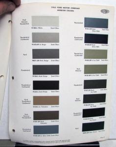 1965 Ford Lincoln Mercury DuPont Paint Chips Thunderbird 7 Page Leaflet Set