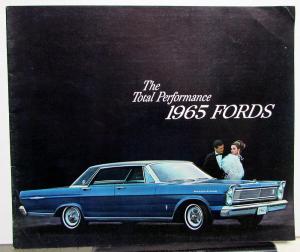 1965 Ford Full Size Total Performance Sales Brochure Galaxie Custom 500