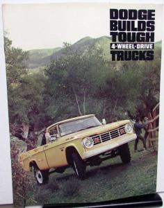 1967 Dodge Truck 4 Wheel Drive Pickups Models W & WM Sales Brochure Original