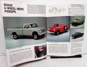 1967 Dodge Truck 4 Wheel Drive Pickups Models W & WM Sales Brochure Original