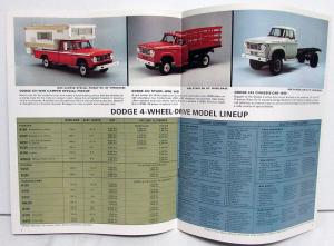 1967 Dodge Truck 4 Wheel Drive Pickups Models W & WM Sales Brochure Original