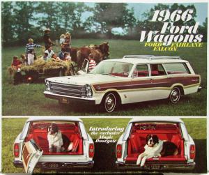 1966 Ford Wagons Sales Brochure Fairlane Falcon