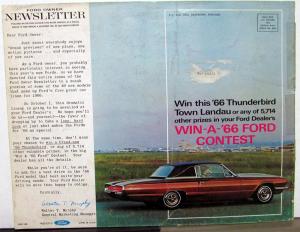 1966 Ford Preview Sales Brochure Fairlane Mustang Falcon Galaxie Thunderbird