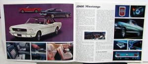 1966 Ford Sales Brochure Full Size Fairlane Falcon Mustang Thunderbird Revised