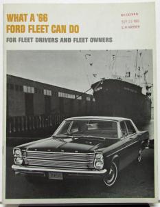 1966 Ford Fleet Sales Brochure Full Size Thunderbird Mustang Fairlane Falcon