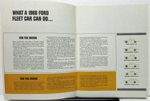 1966 Ford Fleet Sales Brochure Full Size Thunderbird Mustang Fairlane Falcon