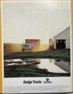 1968 Dodge Farm Trucks Pickup Stake Chassis Cab Sales Brochure Original