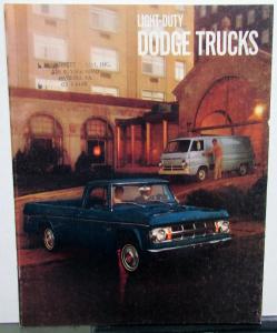 1969 Dodge Light Duty Trucks Full Line Sales Brochure Pickup Van Power Wagons