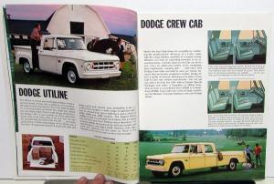 1969 Dodge Light Duty Trucks Full Line Sales Brochure Pickup Van Power Wagons