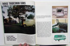 1969 Dodge Light Duty Trucks Full Line Sales Brochure Pickup Van Power Wagons