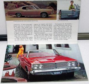 1968 Ford Lincoln Mercury Full Line Stockholder Sales Brochure