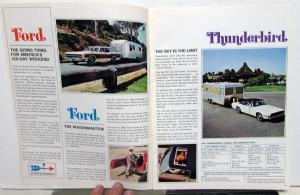 1969 Ford RV Brochure Cars & Trucks Pickup Ranchero Van TBird Mustang Camper