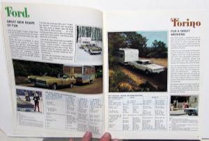 1969 Ford RV Brochure Cars & Trucks Pickup Ranchero Van TBird Mustang Camper