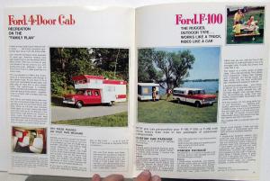 1969 Ford RV Brochure Cars & Trucks Pickup Ranchero Van TBird Mustang Camper