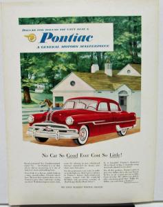 1953 Pontiac Silver-Streak & Ford Station Wagon 2 Sided Magazine Ad Original