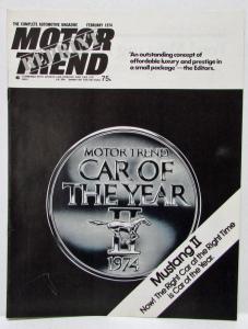 1974 Ford Mustang II Motor Trend Car of the Year Reprint