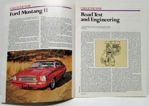 1974 Ford Mustang II Motor Trend Car of the Year Reprint