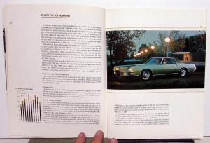 1970 General Motors Annual Report Chevrolet Pontiac Buick Cadillac Oldsmobile