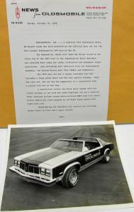 1977 Oldsmobile Delta 88 Indy 500 Pace Car Press Kit Media Release Royal Coupe