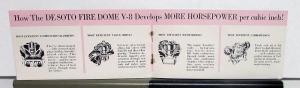 1953 DeSoto Fire Dome V8 Engine Pocket Size Dealer Sales Brochure