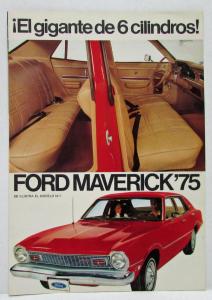 1975 Ford Maverick Sales Brochure El gigante de 6 cilindros Spanish Text