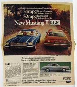 1975 Ford Advertising Supplements Mustang II Pinto Granada LTD Maverick Torino