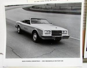 1983 Buick Riviera Indy 500 Official Pace Car Press Kit Media Release