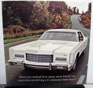 1973 Lincoln Continental Sales Folder Mark IV Town Car w Envelope