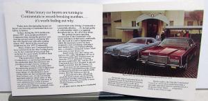 1973 Lincoln Continental Sales Folder Mark IV Town Car w Envelope