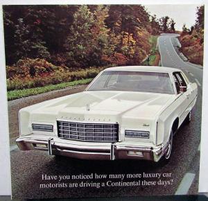 1973 Lincoln Continental Sales Folder Mark IV Town Car w Envelope